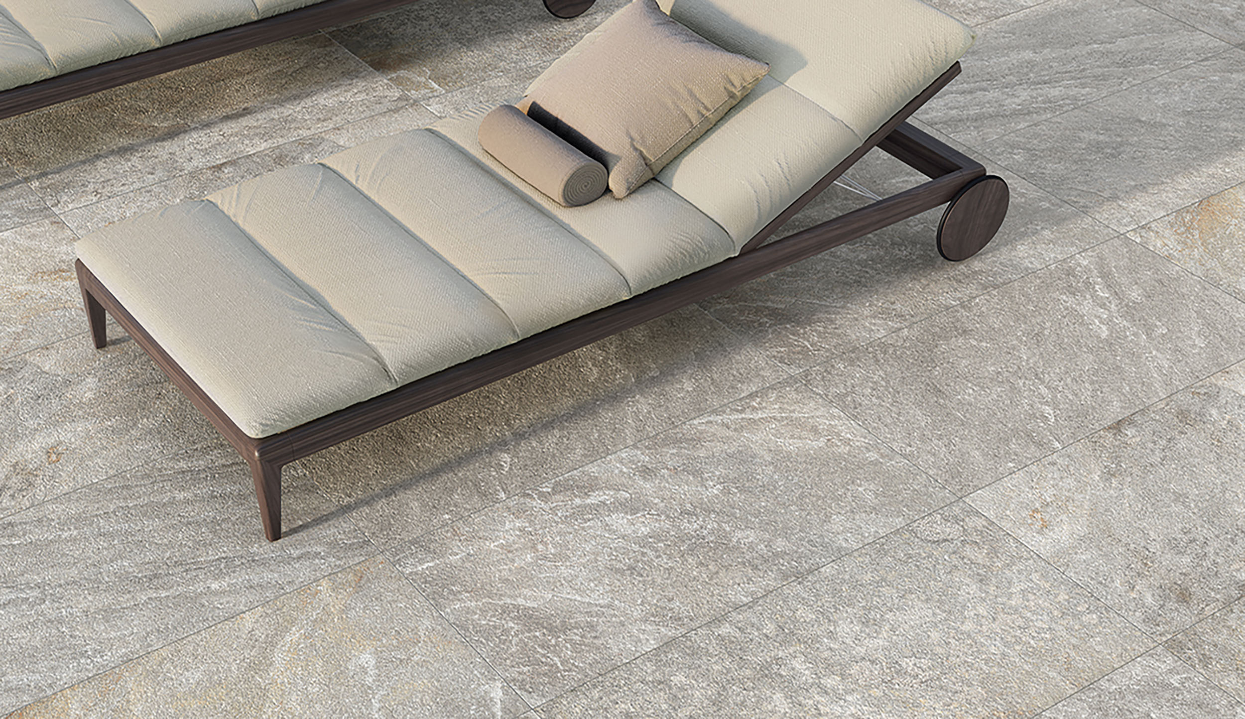 Boden mit Liegestuhl